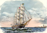 Fullriggaren Georg Stage, Danmark